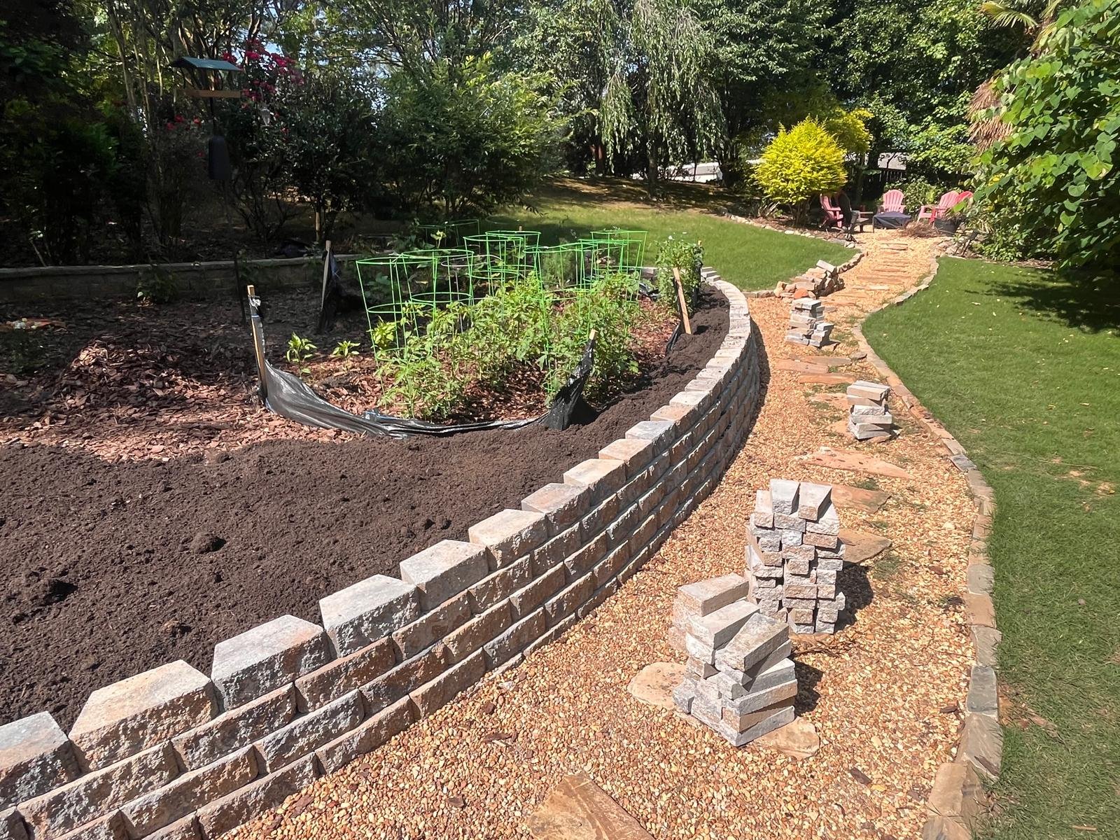Retaining Wall & Garden